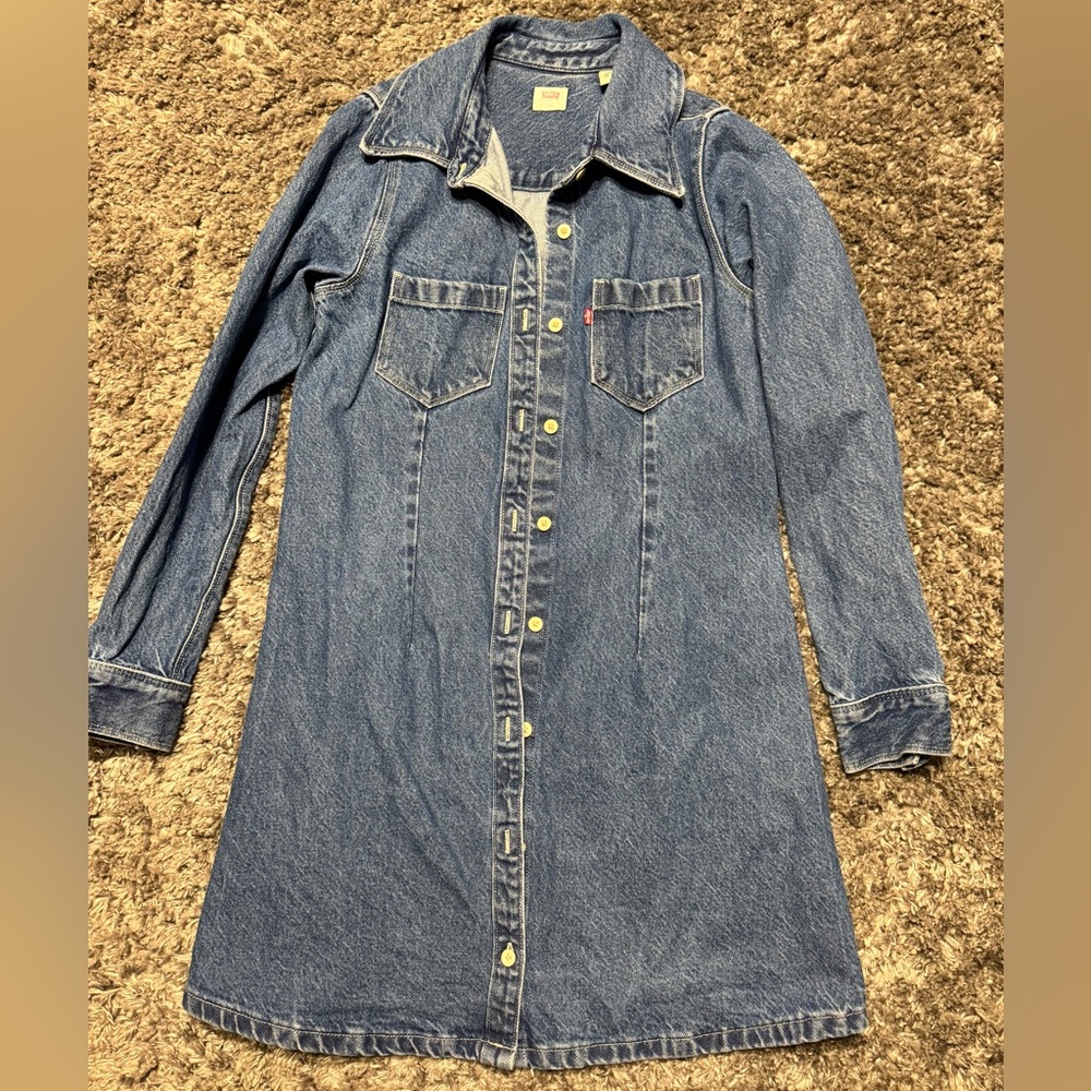 Levi's Blue Denim Longline Jacket